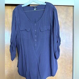 Torrid Georgette Pullover 3/4 Sleeve Blouse